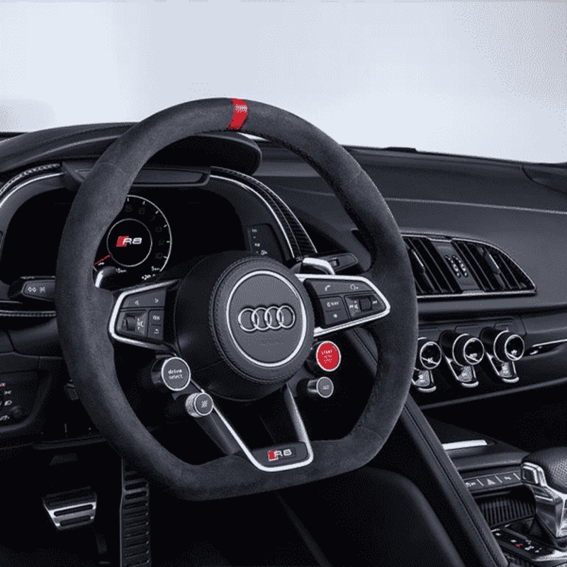 Audi R8 Gen 2 4S & Audi TT / TTRS Full Alcantara Steering Wheel by OHC (2015+) Red