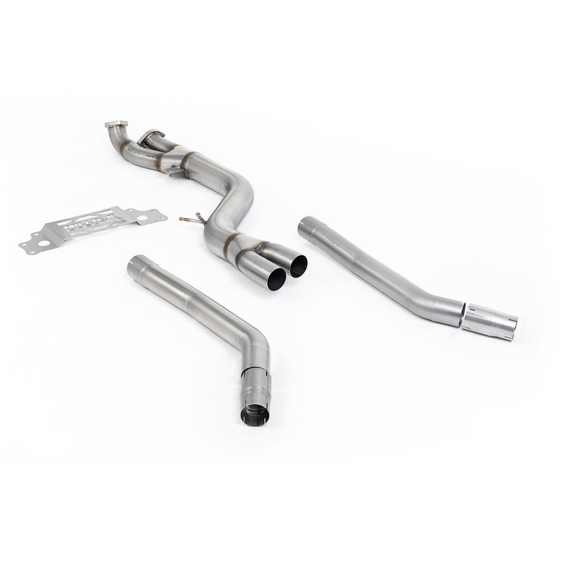 BMW M2 G87 (OPF/GPF) Single Mid Pipe by Milltek Sport (2023+) Non Resonated OEM Axle Back