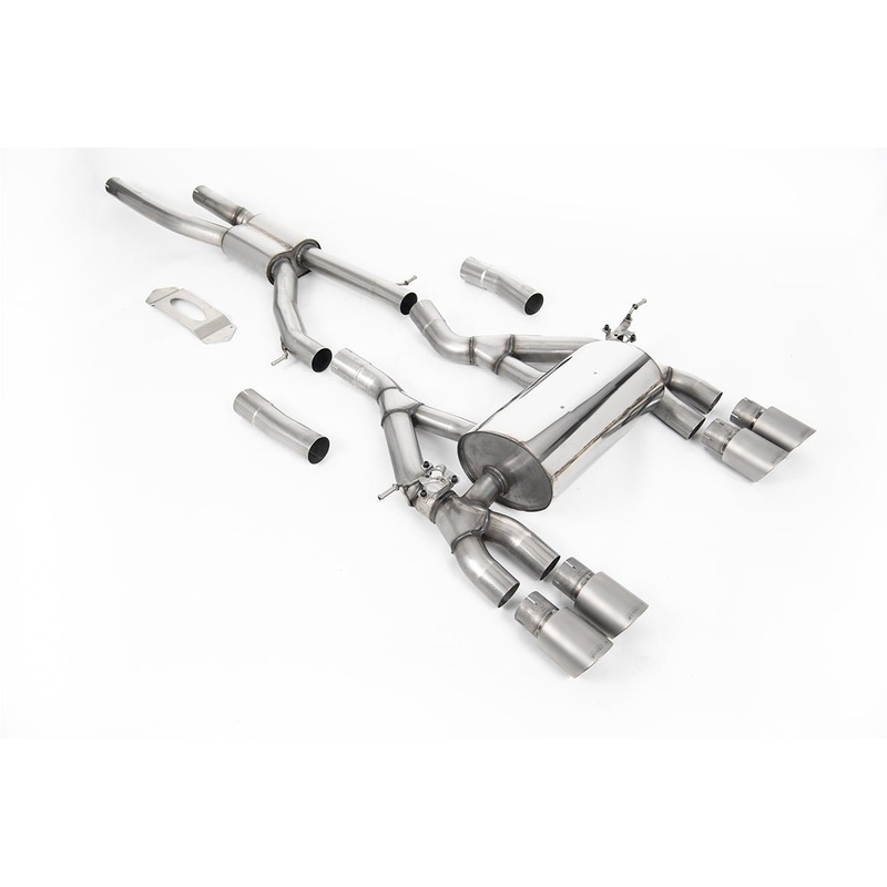 BMW M3 F80 & M4 F82 (OPF/GPF Model) Cat Back Exhaust System by Milltek (2019-2020) Road Titanium Trims