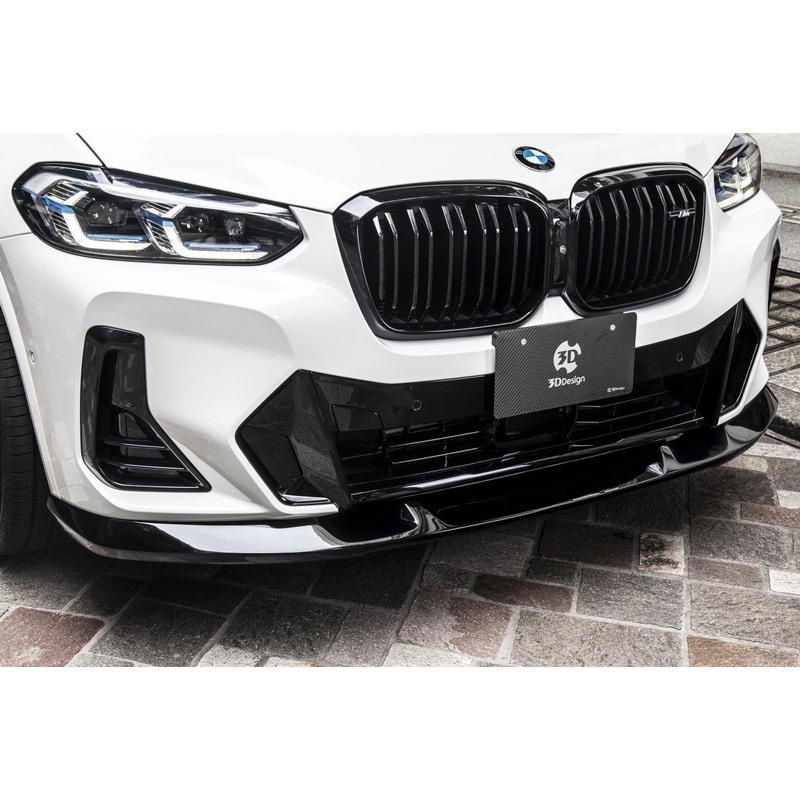 BMW X3 G01 & X4 G02 M Sport LCI Polyurethane Front Splitter by 3D Design (2021+)