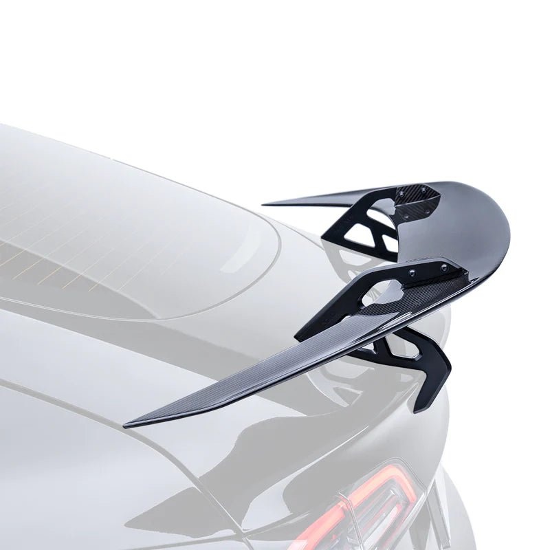Tesla Model 3 Pre-Preg Carbon Fibre AT-S Swan Neck Rear Wing by Adro (2017+)