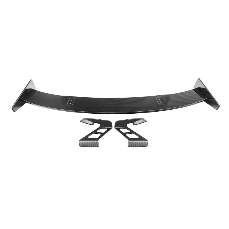 Audi R8 4S Pre-Preg Carbon Fibre Rear Wing by TRE Style 1 – Long Replace OEM Wing (e.g V10+) – Aluminium Legs