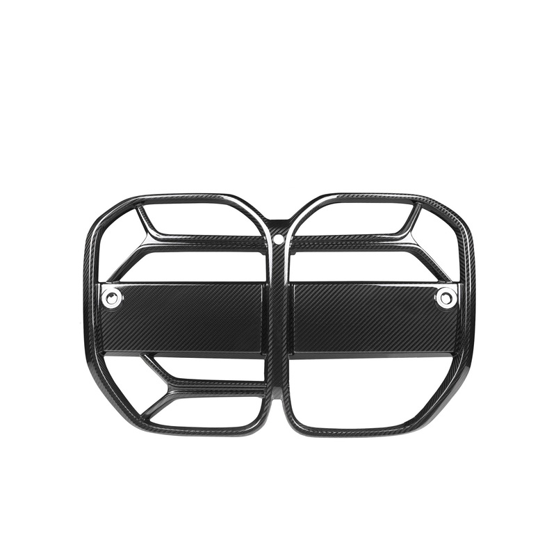 BMW 4 Series G22 G23 Pre-Preg Carbon Fibre CSL Front Kidney Grilles with ACC Fitment by TRE (2021+) Without Active Cruise Control Option