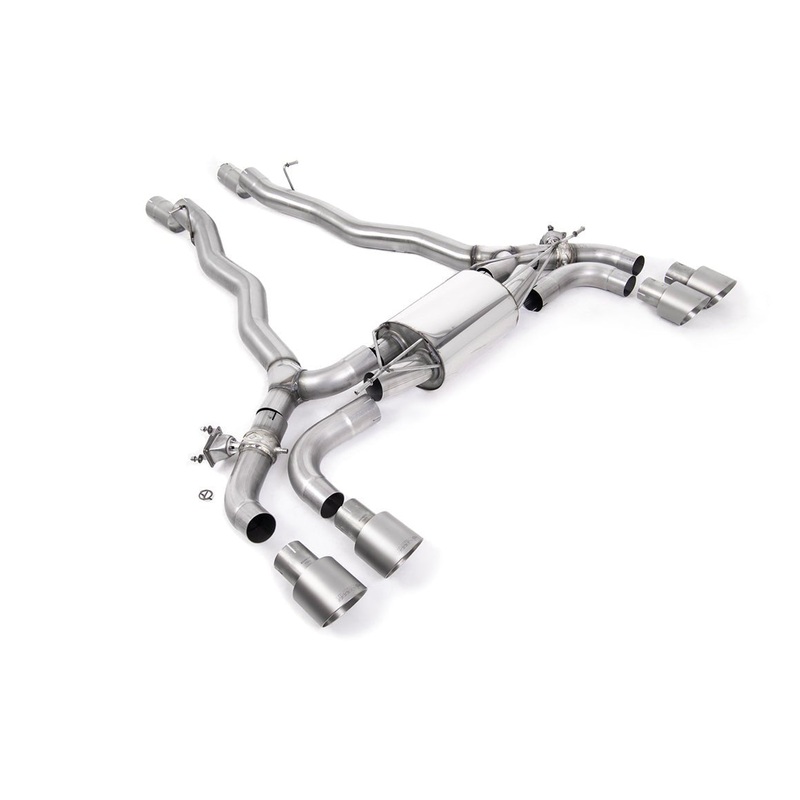 BMW M5 F90 (Non OPF/GPF Model) Axle-back Exhaust System by Milltek (2018-2020) Brushed Titanium