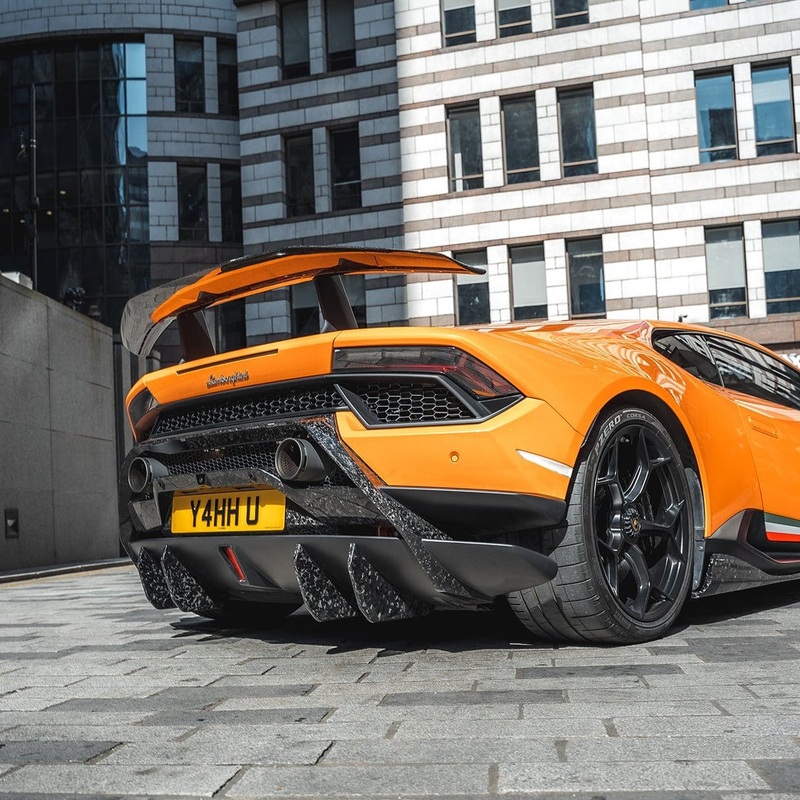 Lamborghini Huracan Performante Full Forged Carbon Fibre Rear Diffuser Extensions
