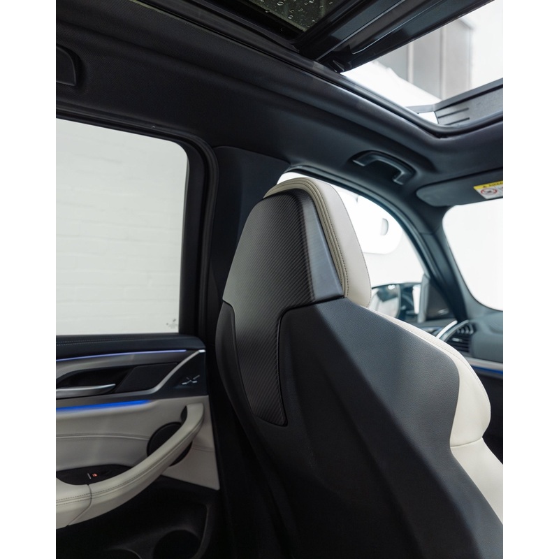 BMW 2 Series G42, M3 G80, M4 G82, M2 G87 Pre-Preg Matte Carbon Fibre Seat Back Cover by TRE (2018+)