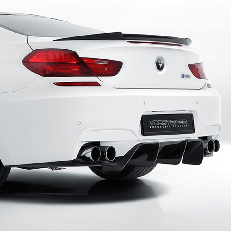 BMW F12 M6 V-Style Aero Rear Diffuser by Vorsteiner Carbon Fiber PP 1×1 Glossy
