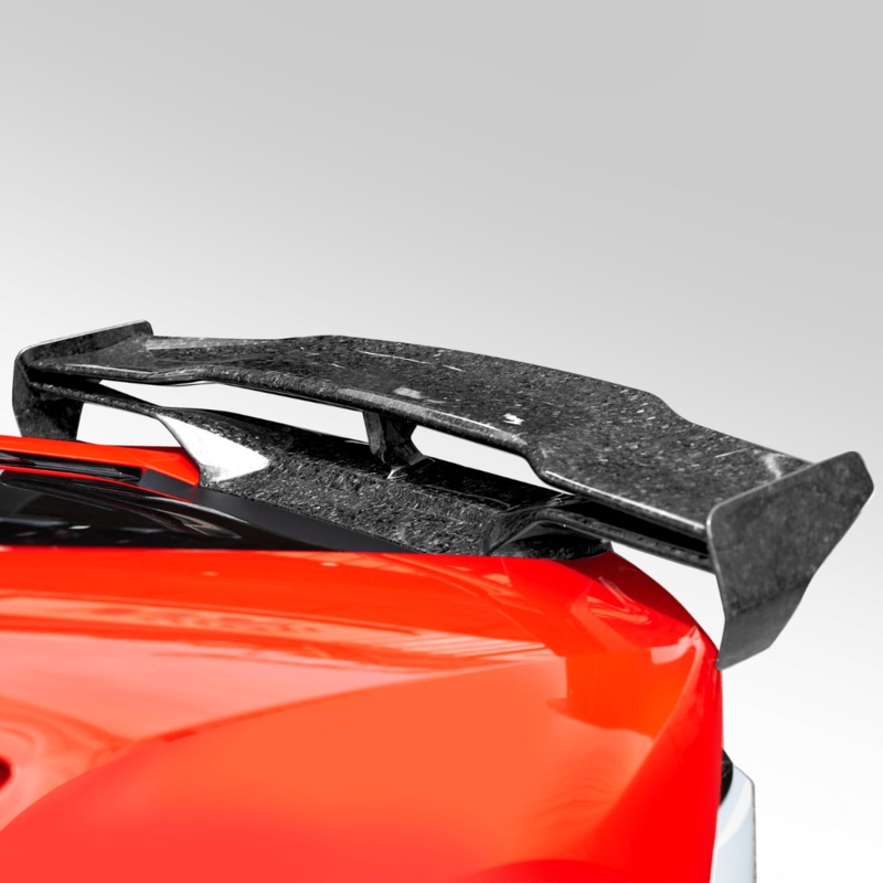 Lamborghini Huracan EVO Monza Edizione Rear Wing w/ Integrated Decklid by Vorsteiner Carbon Fiber PP 2×2 Matrix