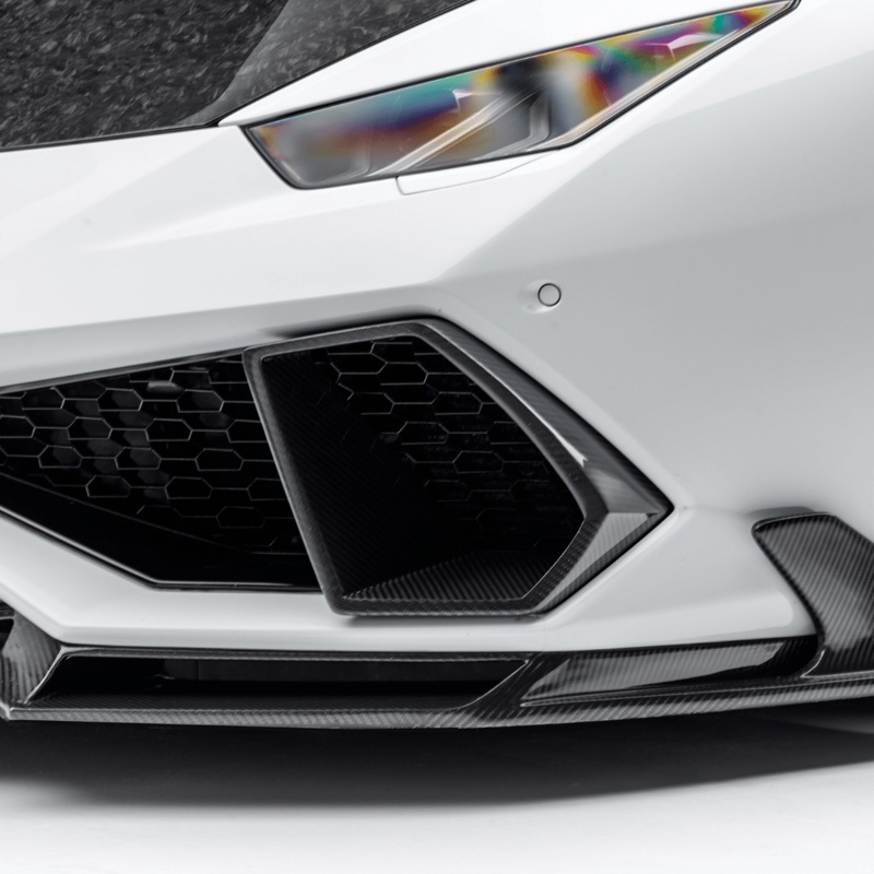 Lamborghini Huracan Mondiale Edizione Aero Air Intake Bezels by Vorsteiner Carbon Fiber PP 2×2 Glossy