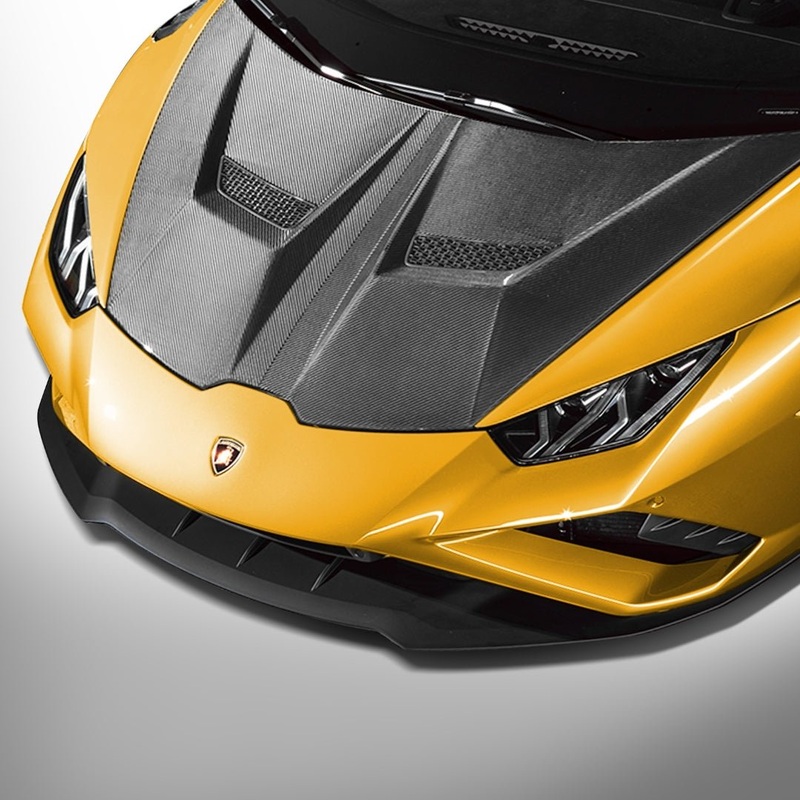 Lamborghini Huracan Performante Vicenza Edizione Aero Bonnet by Vorsteiner Carbon Fiber PP 2×2 Glossy
