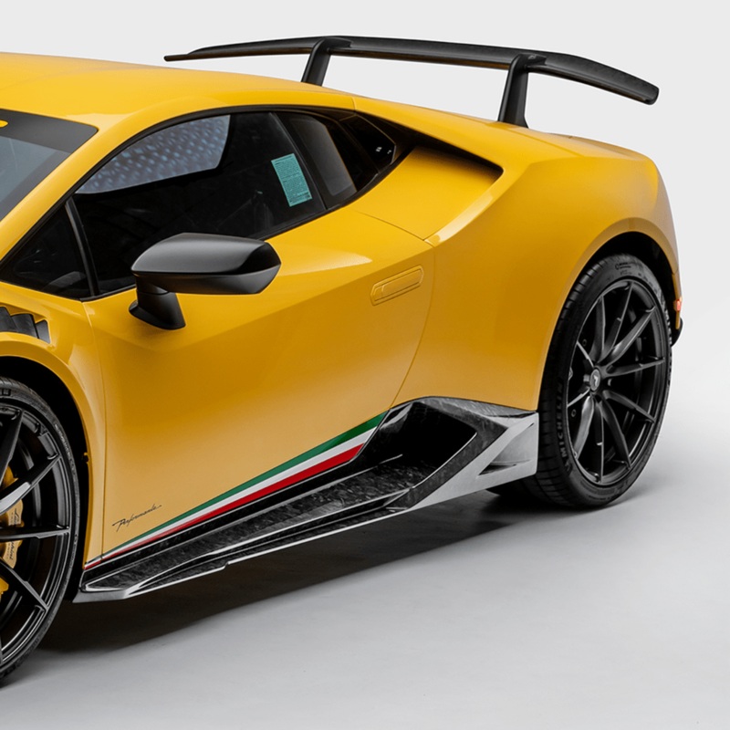 Lamborghini Huracan Performante Vicenza Edizione Aero Side Blades by Vorsteiner Carbon Fiber PP 1×1 Glossy