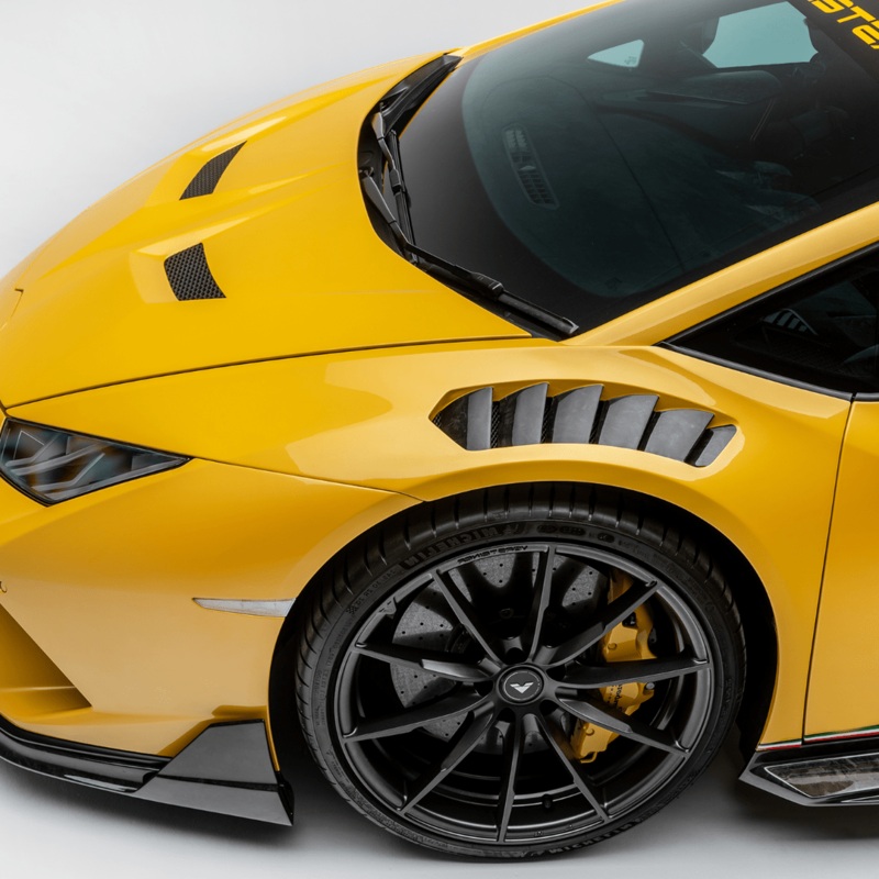 Lamborghini Huracn Performante Vicenza Edizione Aero Front Fenders with Integrated Vents and Splash Shields by Vorsteiner Matrix PP Glossy