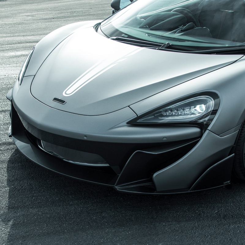 McLaren 570S VX Aero Front Bumper w/ Front Splitter by Vorsteiner Carbon Fiber PP 2×2 Glossy