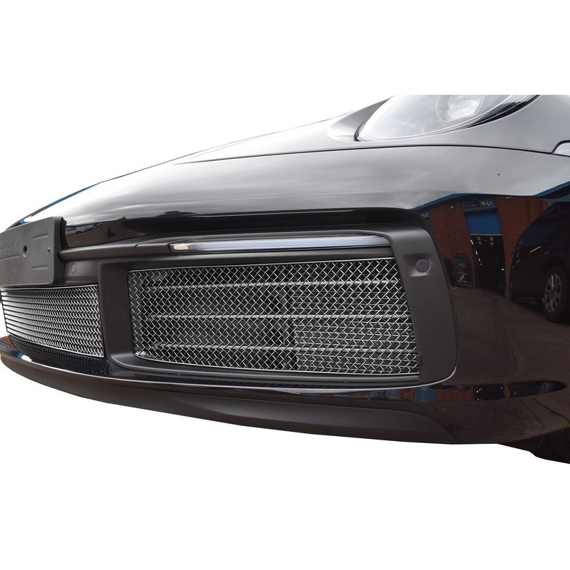 Porsche Carrera Front Protective Mesh Set by Zunsport (2019+) Black No Front Camera