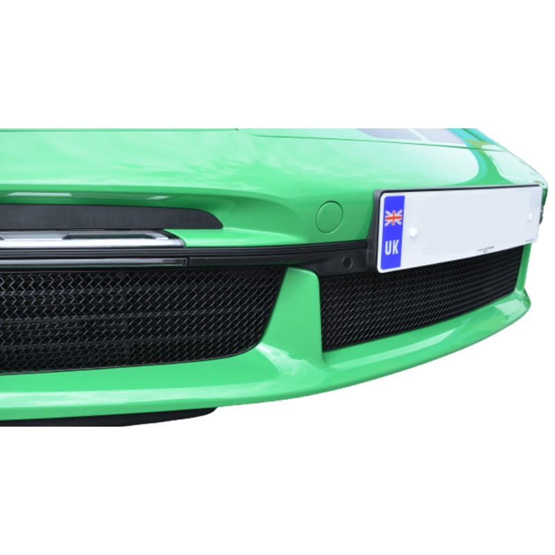 Porsche Carrera Turbo / S 992 Front Protective Mesh Set by Zunsport (2020+) Black No Front Camera