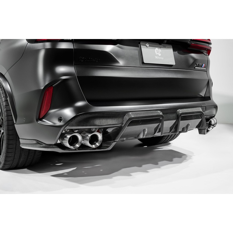 BMW X5M LCI F95 Carbon Fibre Rear Diffuser by 3DDesign (2023+)