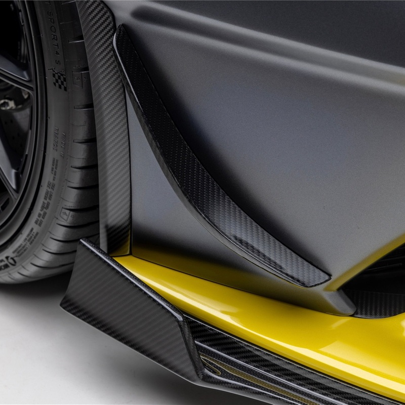 Lamborghini Huracan STO Aero Canards Carbon Fiber by Vorsteiner Glossy Carbon Fiber PP 2×2