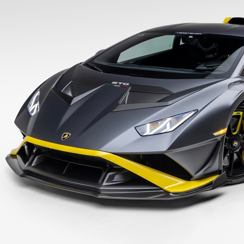 Lamborghini Huracan STO Aero Front Spoiler Carbon Fiber by Vorsteiner Glossy Carbon Fiber PP 2×2