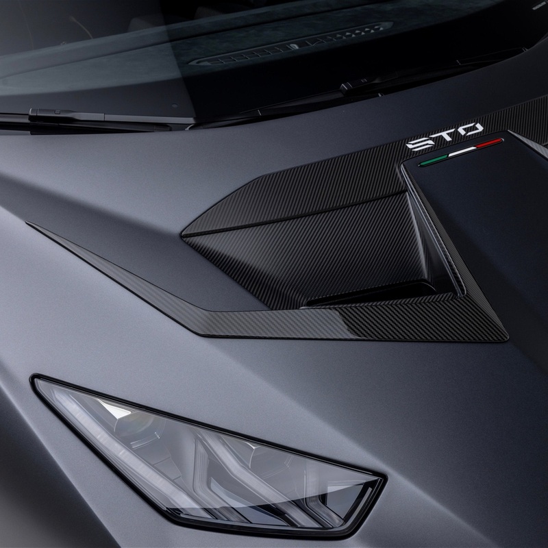 Lamborghini Huracan STO Aero Hood Ducts Carbon Fiber by Vorsteiner Glossy Carbon Fiber PP 2×2