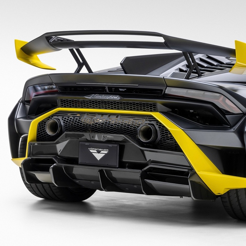 Lamborghini Huracan STO Rear Diffuser Carbon Fiber by Vorsteiner Glossy Carbon Fiber PP 2×2
