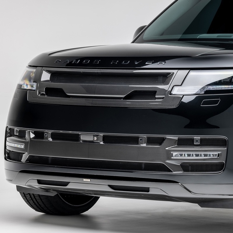 Land Rover Range Rover L460 Front Middle Grille by Vorsteiner Carbon Fiber PP 2X2 Glossy