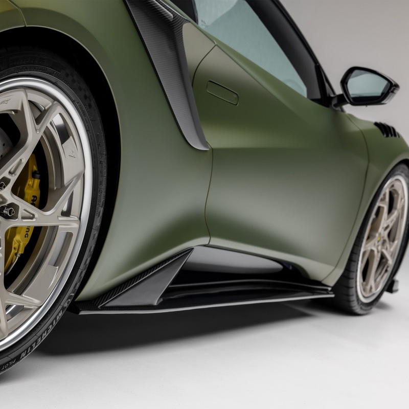 Loyus Emira LR-52 Side Skirts by Vorsteiner Carbon Fiber PP 2X2 Glossy