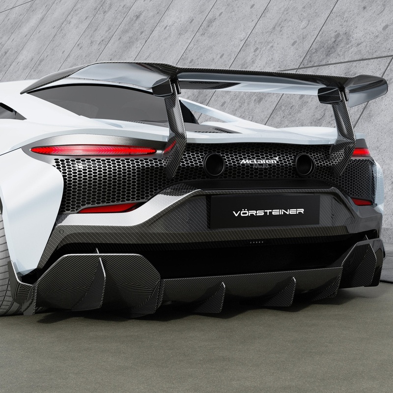 McLaren Artura GP63 Diffuser by Vorsteiner Carbon Fiber PP 2×2 Glossy