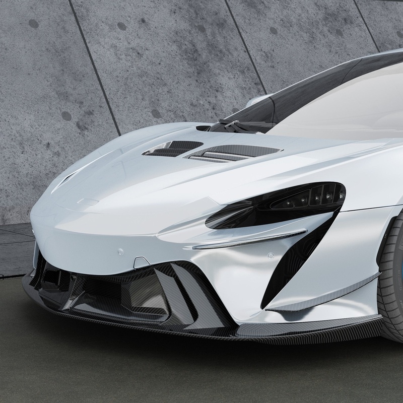 McLaren Artura GP63 Front Spoiler by Vorsteiner Carbon Fiber PP 2×2 Glossy