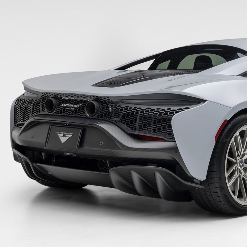 McLaren Artura Rear Bumper by Vorsteiner Carbon Fiber PP 2×2 Glossy