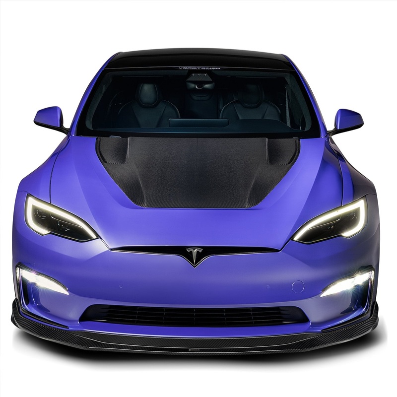 Tesla Model S Plaid VRS Aero Hood Carbon Fiber by Vorsteiner