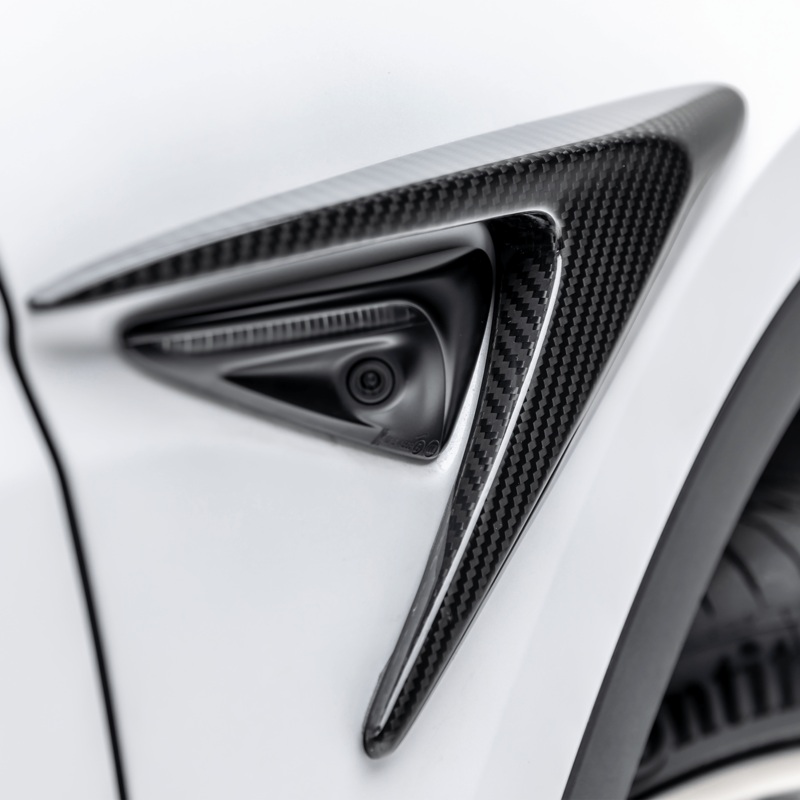 Tesla Model Y Aero Add-On Fender Vents by Vorsteiner Carbon Fiber PP 2X2 Glossy