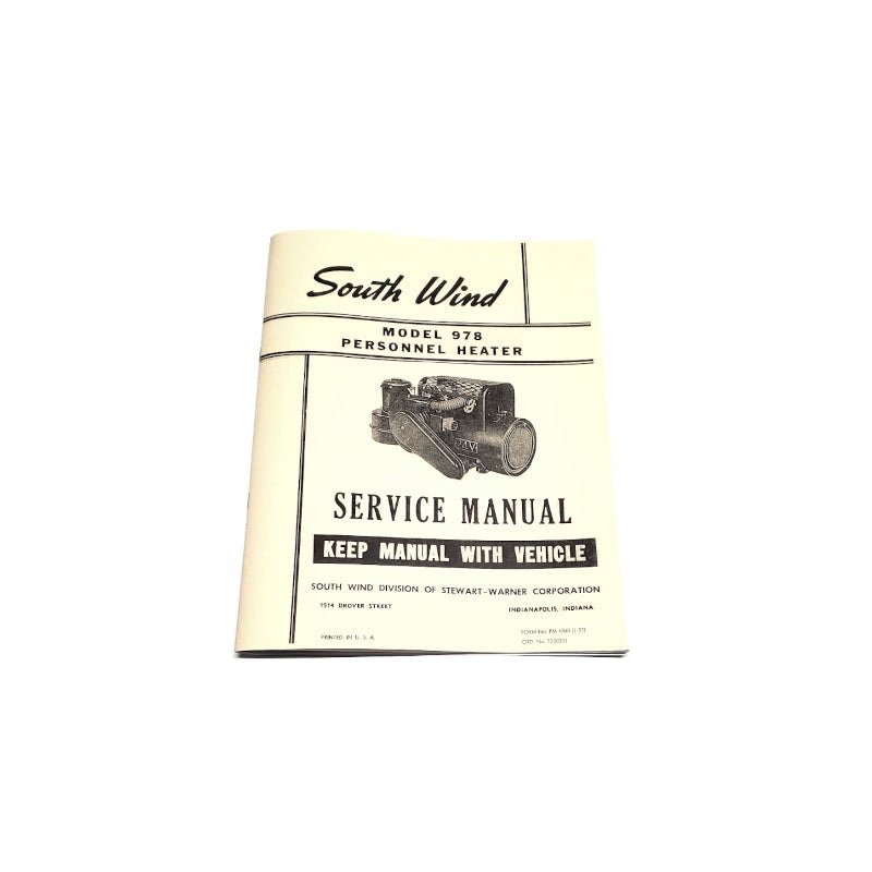 New South Wind 978 Heater Service Manual  – RBK-501