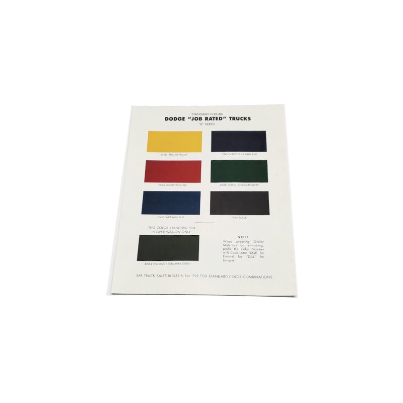Standard Colors Dodge “Job Rated” Trucks B-Series – RBK-388