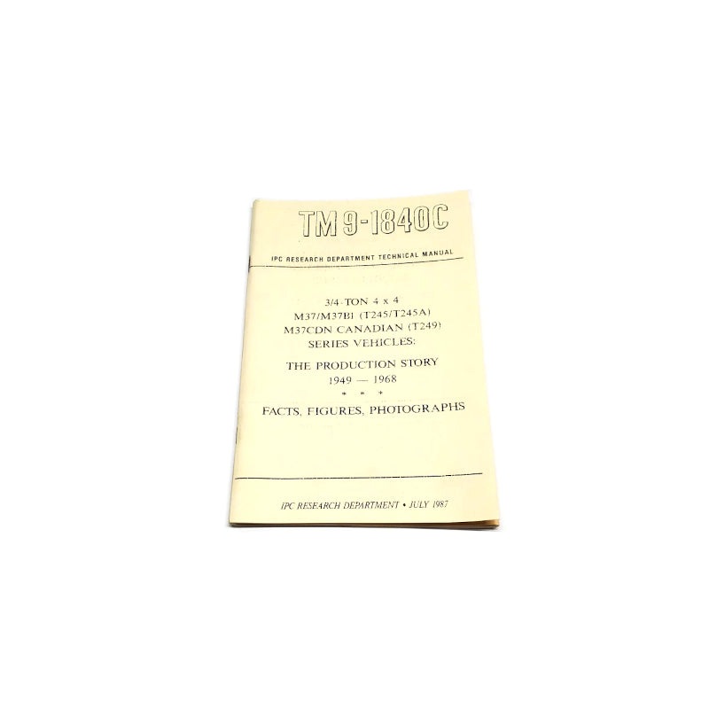 TM 9-1840C –  3/4-Ton 4×4 M37/M37B1 (T245/T245A) M37CND – RBK-396