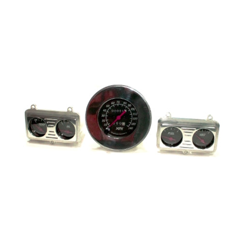 New Aluminum Housings/Black Face Gauges Replacement Instrument Set  – CC591582-BFG