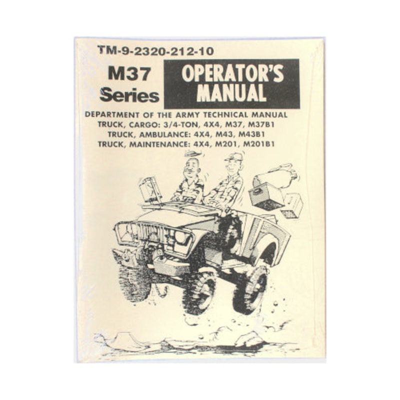 New TM-9-2320-212-10 – M37 Series Operators Manual – RBK-400