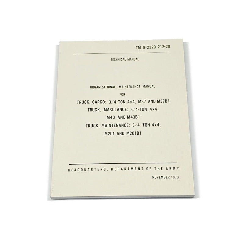 TM 9-2320-212-20 M37 Organizational Maintenance Manual – RBK-413