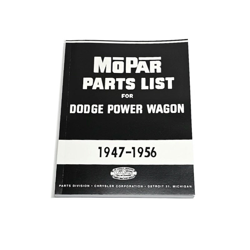 Mopar Parts List for Dodge Power Wagon 1947-1956 – RBK-381