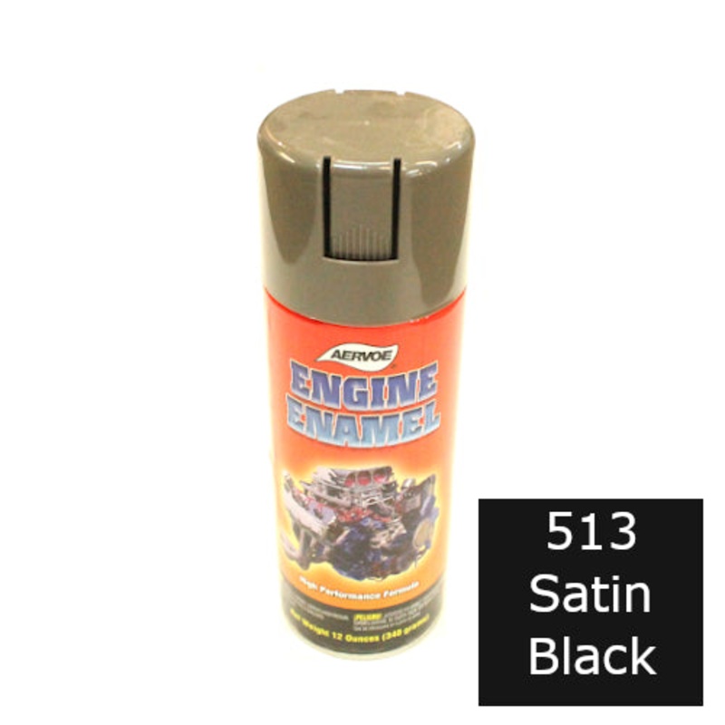 High Performance Engine Enamel 12 oz Spray Paint Can – Satin Black – #513