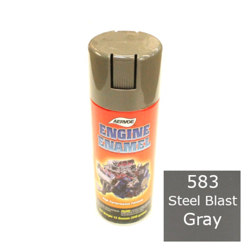 High Performance Engine Enamel 12 oz Spray Paint Can – Steel Blast Gray – #583
