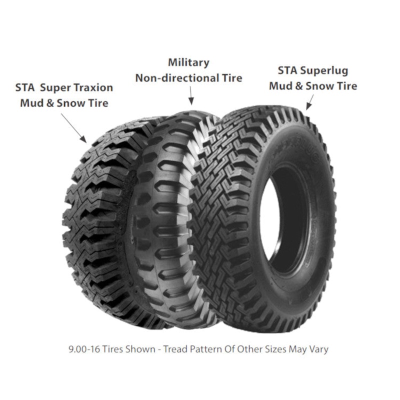 New STA Military Non-directional Tire – 7.50-16 – 32.5″ diameter – 13-104