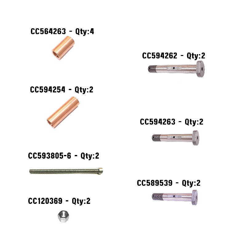 New Flat Fender Power Wagon, WWII WC 3/4 & 1-1/2 Ton Front Leaf Spring Repair Kit – KRSF-01